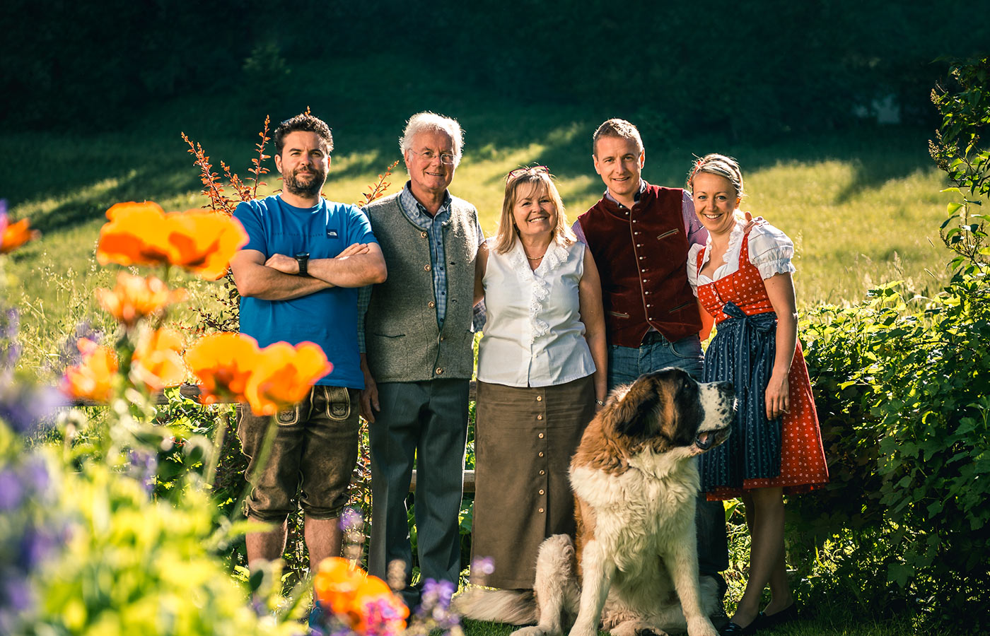 Die Gastgeberfamilie Mussner des Garnì Raetia